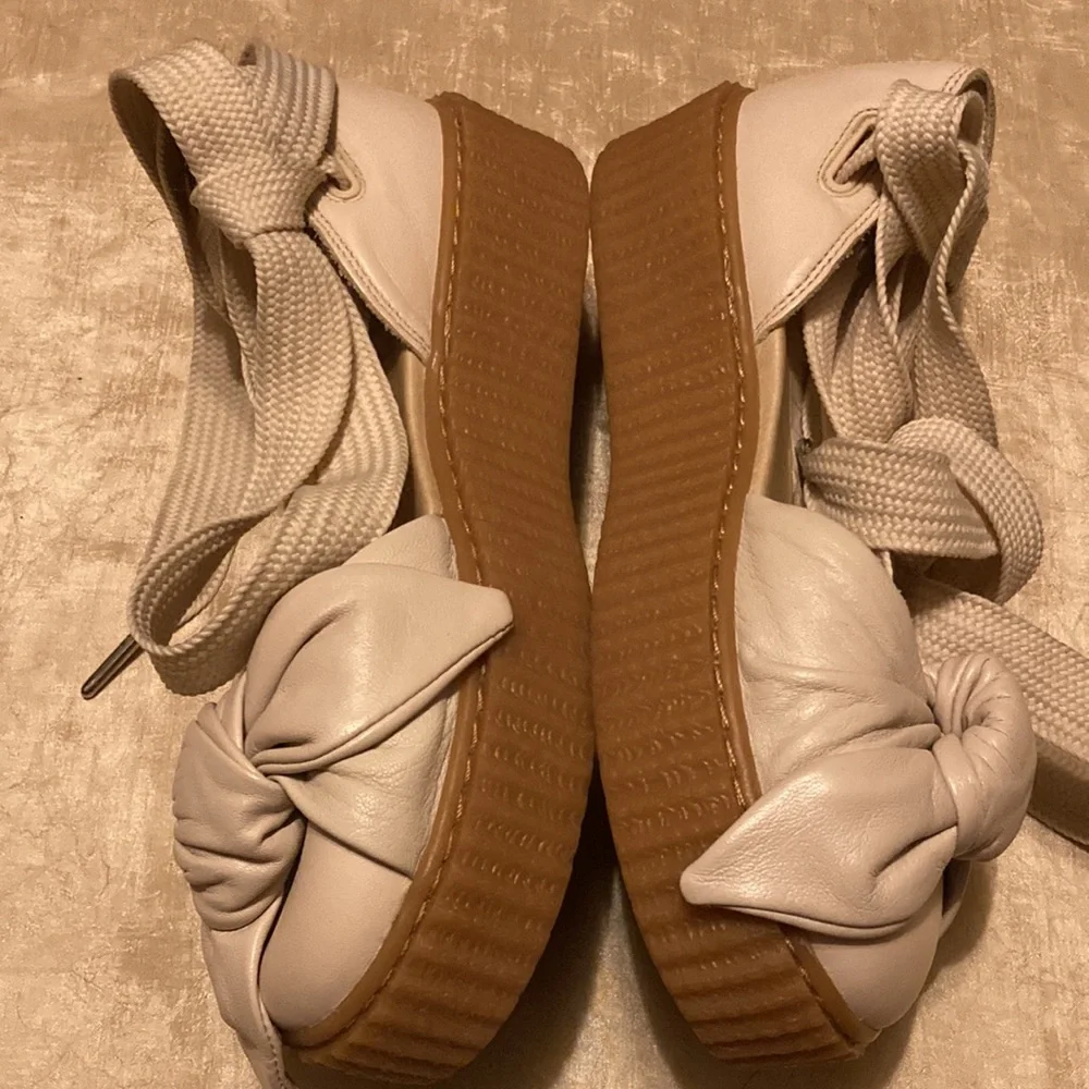 Fenty Puma Bow Creeper Leather Platform Sandals